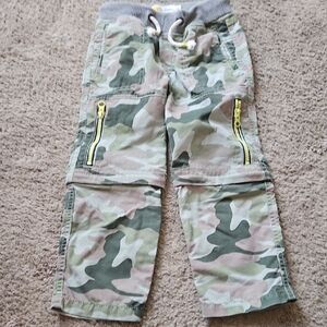 Mini Boden Green Camouflage Cargo Pants